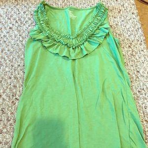 Ruffle neck tank